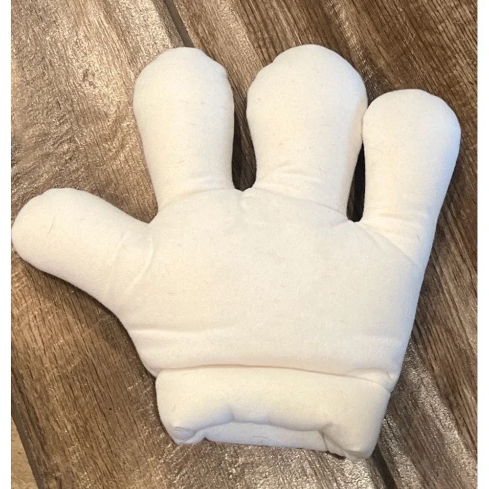Disney Parks Mini Mickey Mouse White Plush Hand Gloves One Size Left Hand